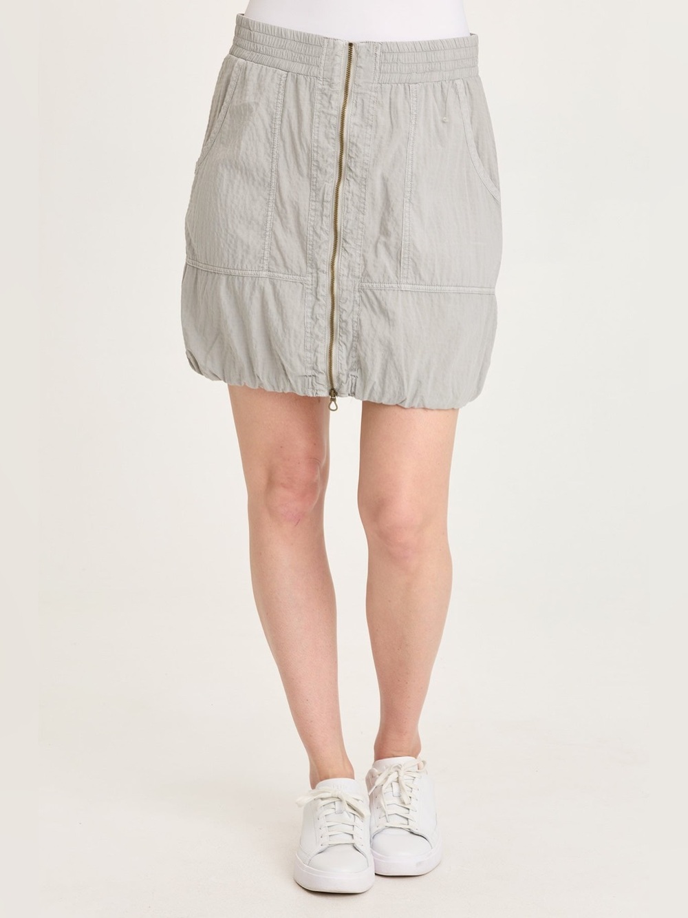 XCVI Corwyn Textured Zip Front Mini Skirt
